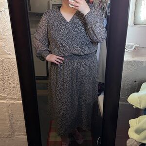 MSK Black and White Patterned Women's Blouse